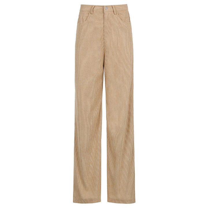 Women's Corduroy Pants with High Waist | Wide Leg