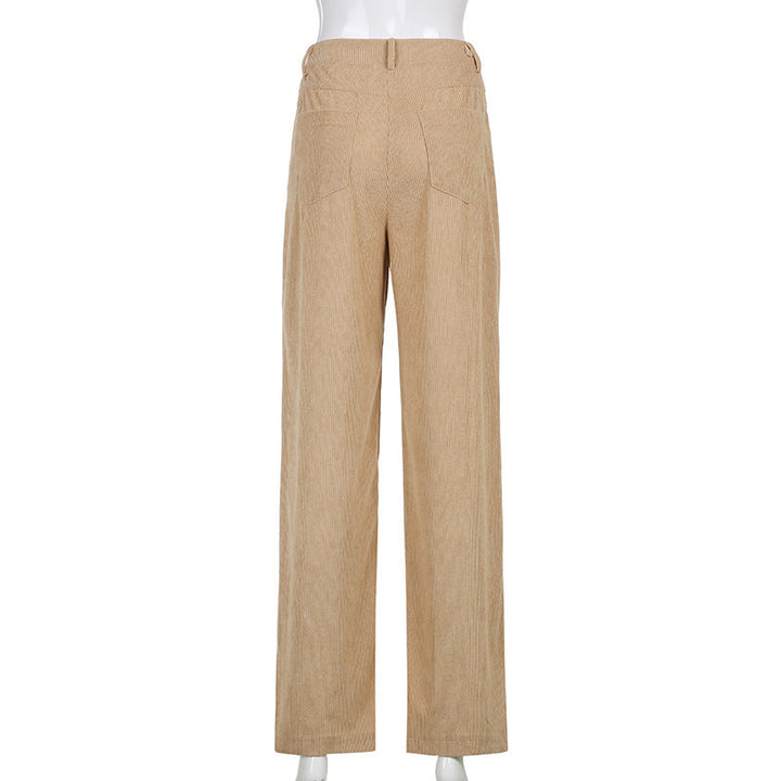 Women's Corduroy Pants with High Waist | Wide Leg