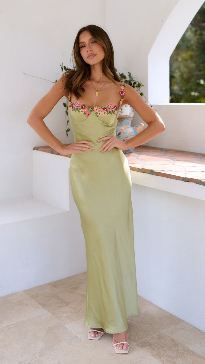 Women's Corset Dress Floral & Maxi | Sleeveless
