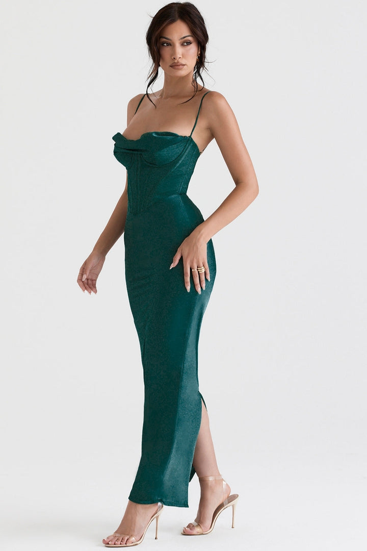 Women's Corset Dress with Sweetheart Neck | Maxi