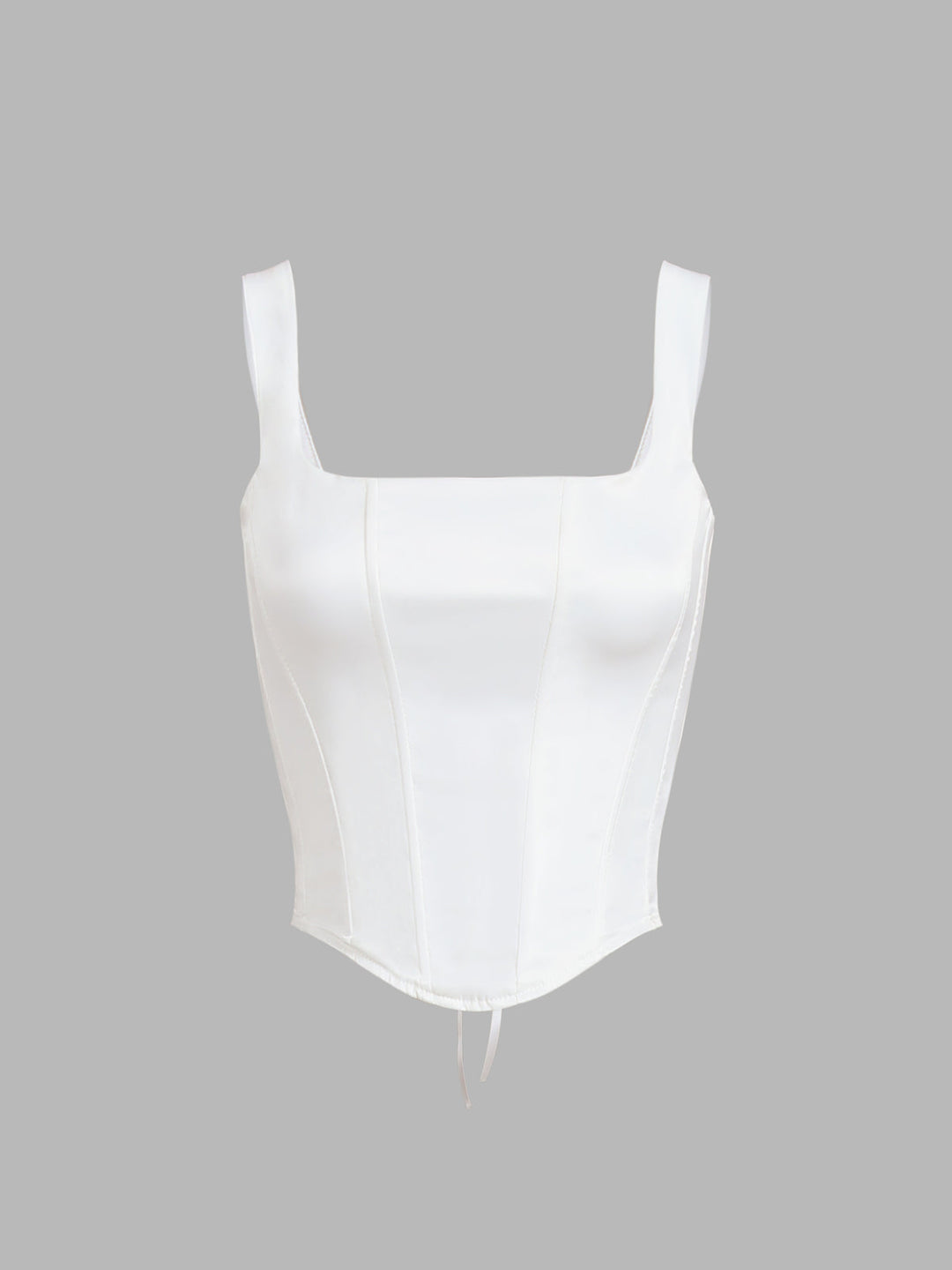 Women's Corset Top White & Lace-Up | Boned