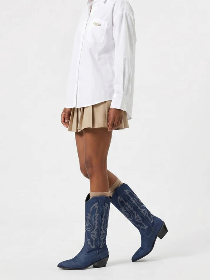 Women's Cowgirl Boots Stitched Flame | Pointed Toe
