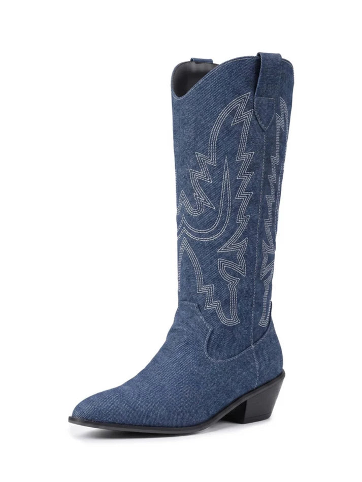 Women's Cowgirl Boots Stitched Flame | Pointed Toe
