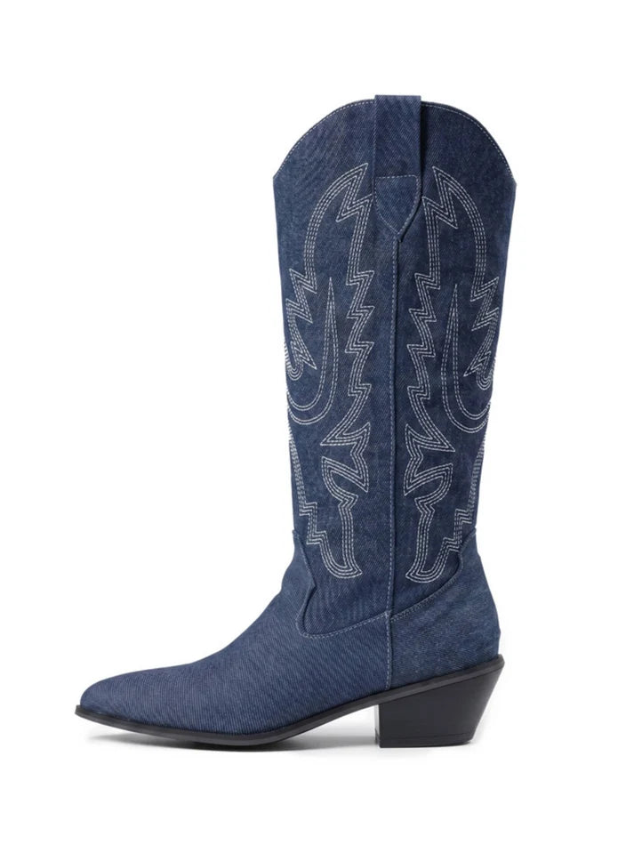Women's Cowgirl Boots Stitched Flame | Pointed Toe