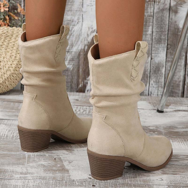 Women's Cowgirl Boots with Slouchy Shaft & Block Heel | Western