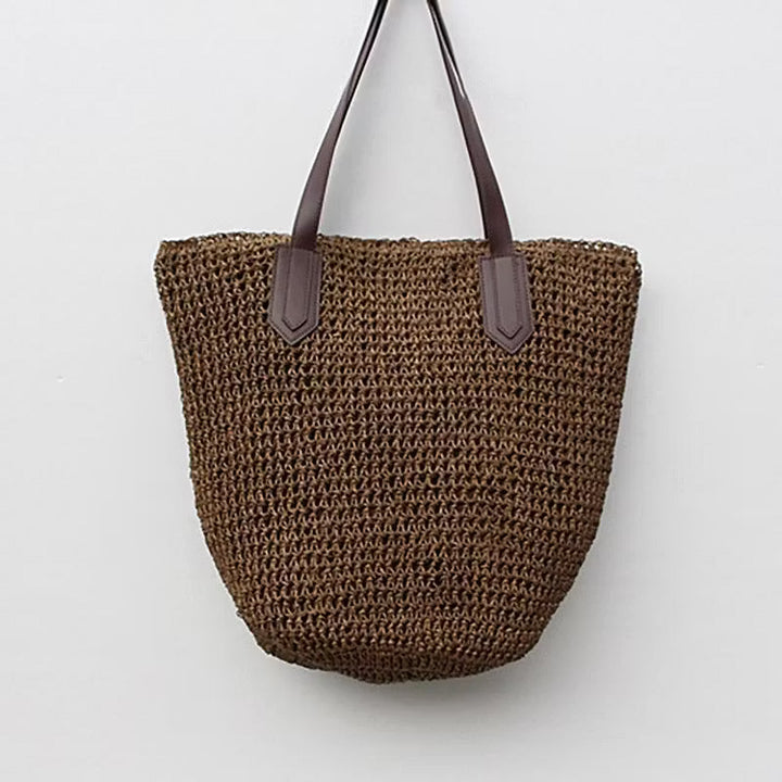Women's Crochet Straw Beach Bag | Large