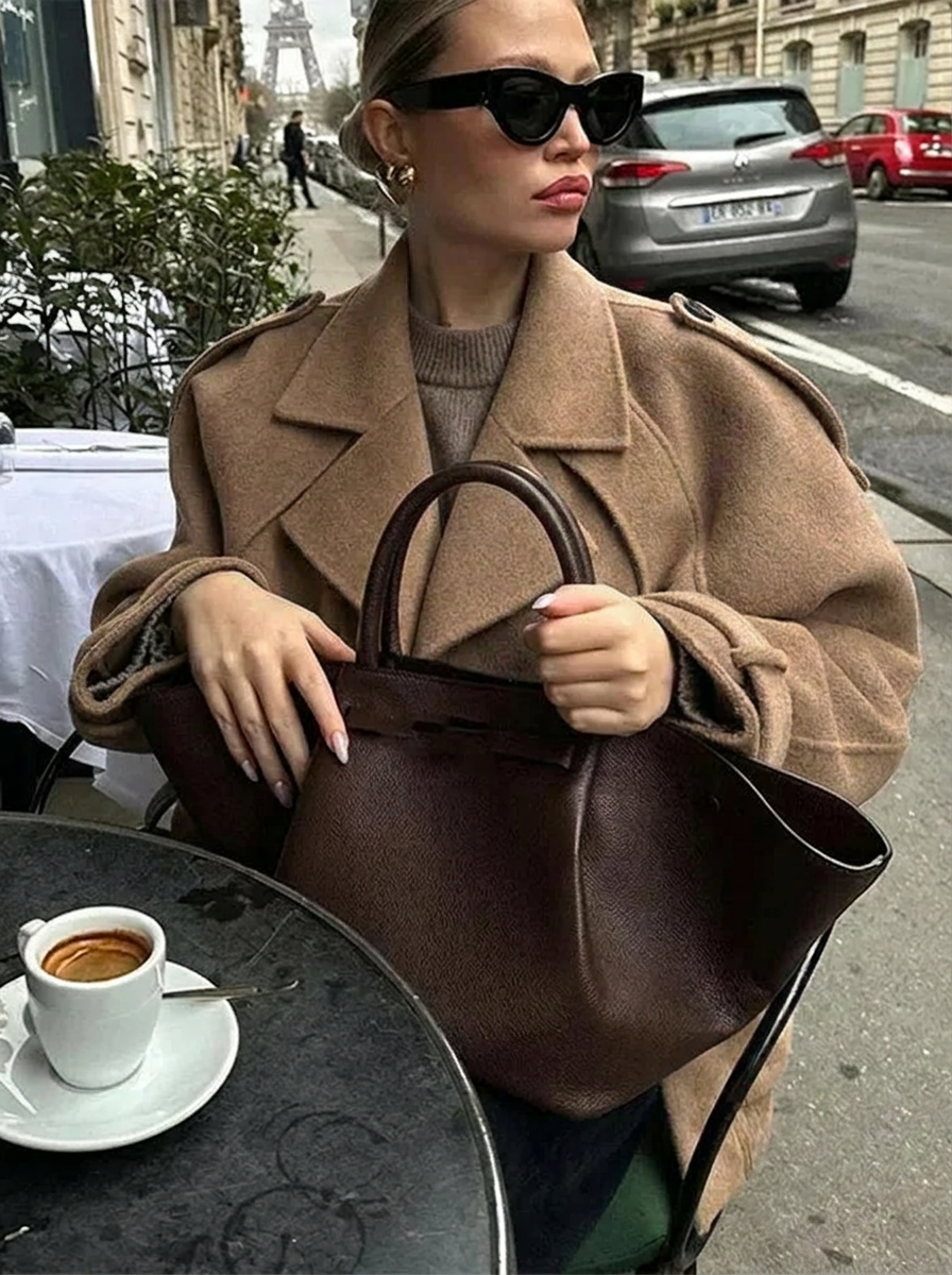 Women's Cropped Trench Coat Classic | Double-Breasted