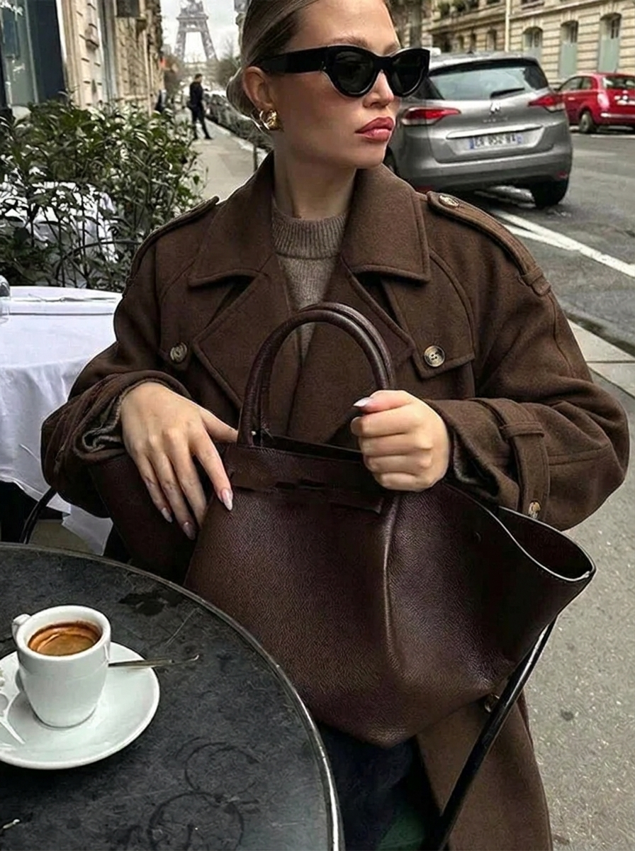 Women's Cropped Trench Coat Classic | Double-Breasted
