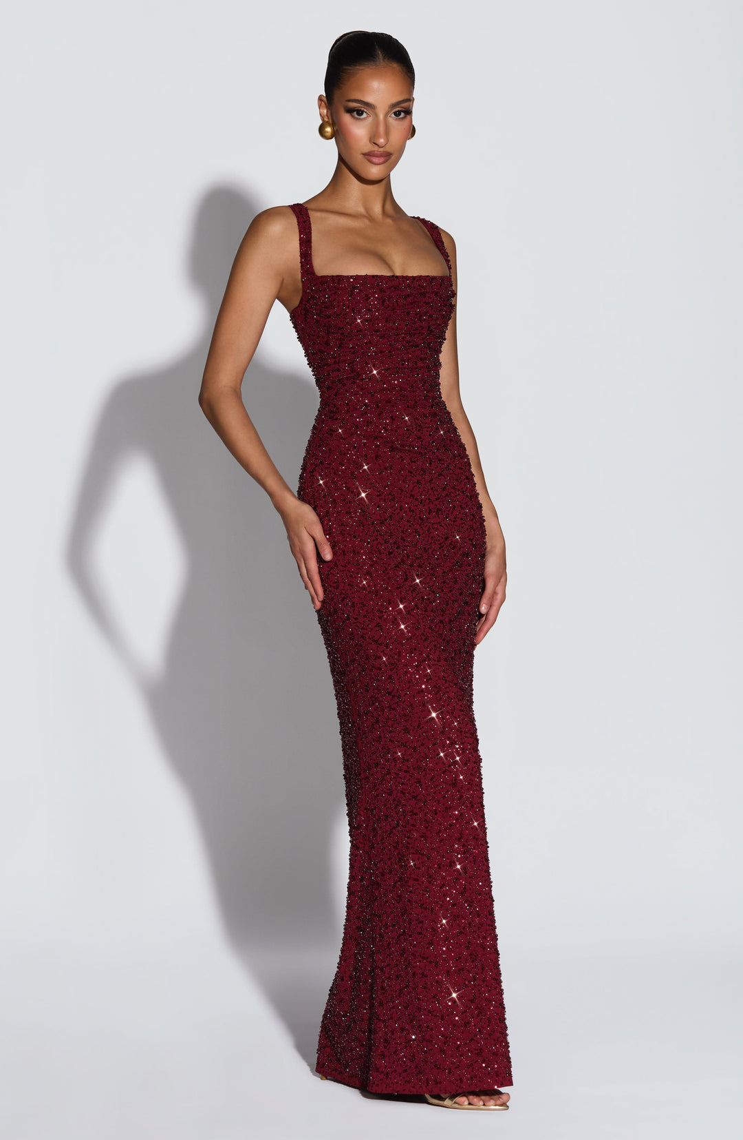 Women's Evening Maxi Prom Dress | Square Neck