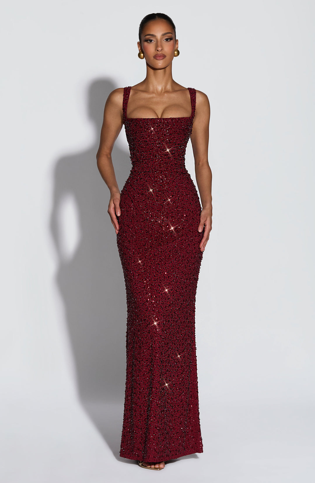 Women's Evening Maxi Prom Dress | Square Neck