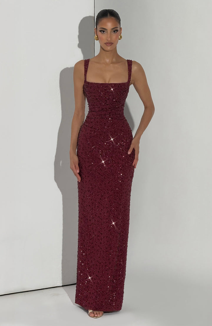 Women's Evening Maxi Prom Dress | Square Neck