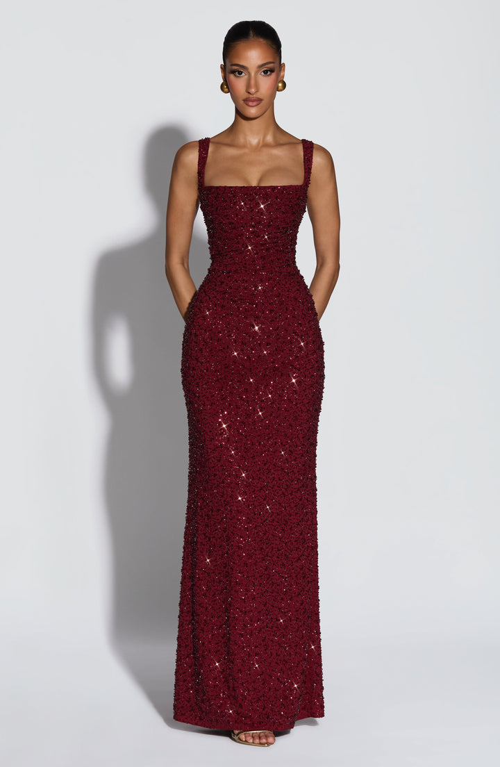 Women's Evening Maxi Prom Dress | Square Neck