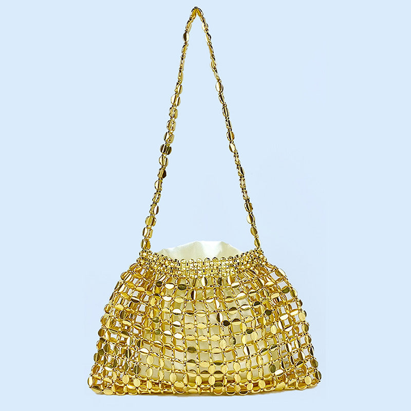 Women's Flat Beaded Handbags | Shoulder Strap
