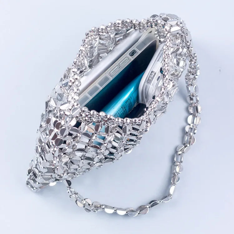 Women's Flat Beaded Handbags | Shoulder Strap