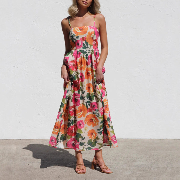 Women's Floral Dress Strappy | Sun Maxi Style