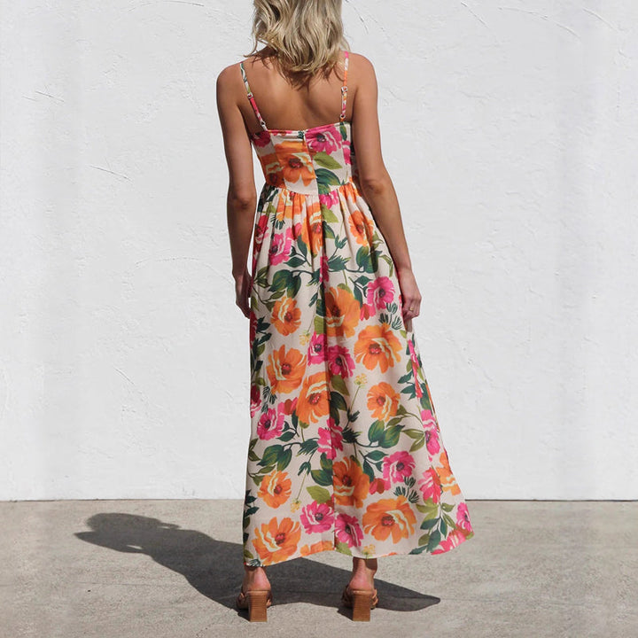 Women's Floral Dress Strappy | Sun Maxi Style