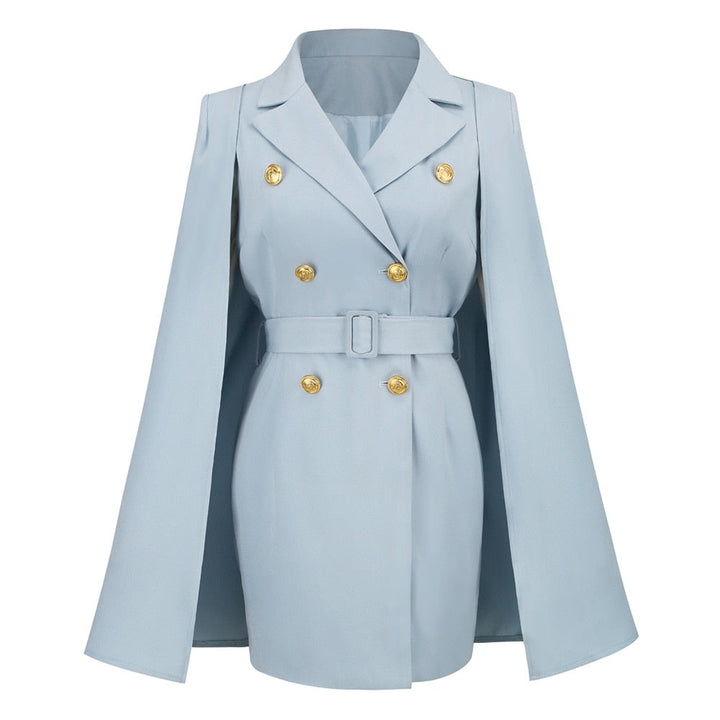Women's Formal Dress with Blazer Cape & Belt | Workwear