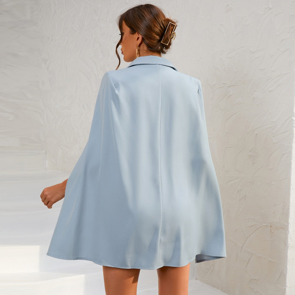 Women's Formal Dress with Blazer Cape & Belt | Workwear