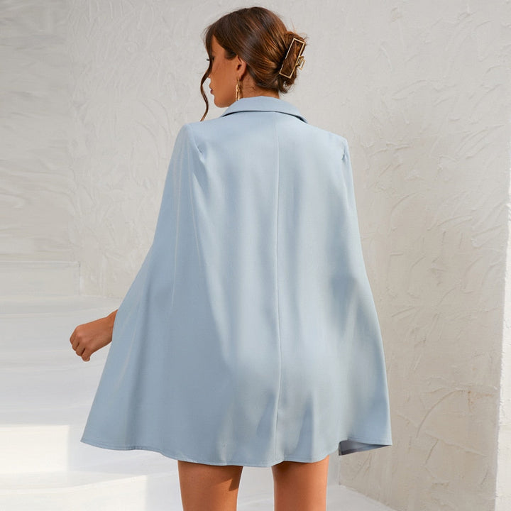 Women's Formal Dress with Blazer Cape & Belt | Workwear