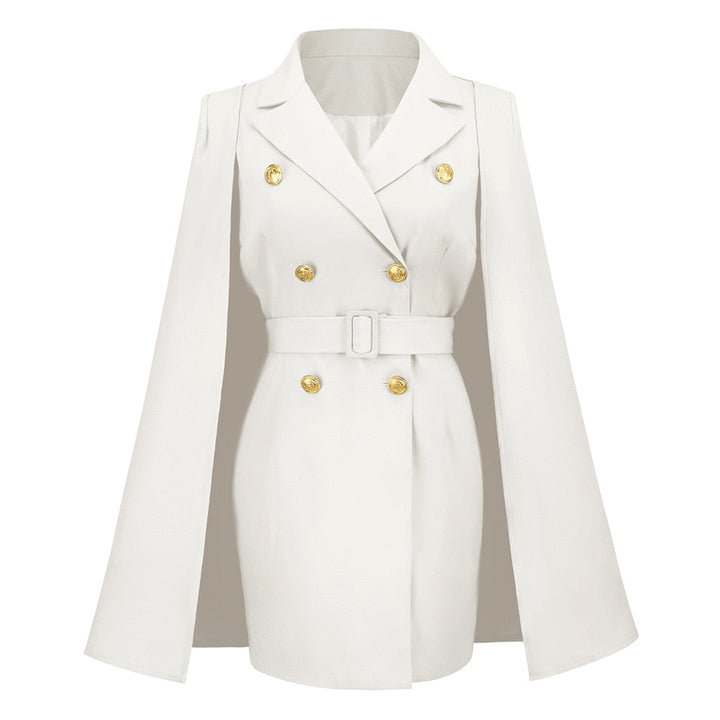 Women's Formal Dress with Blazer Cape & Belt | Workwear