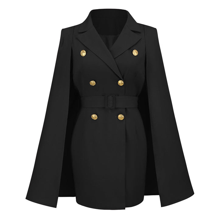 Women's Formal Dress with Blazer Cape & Belt | Workwear