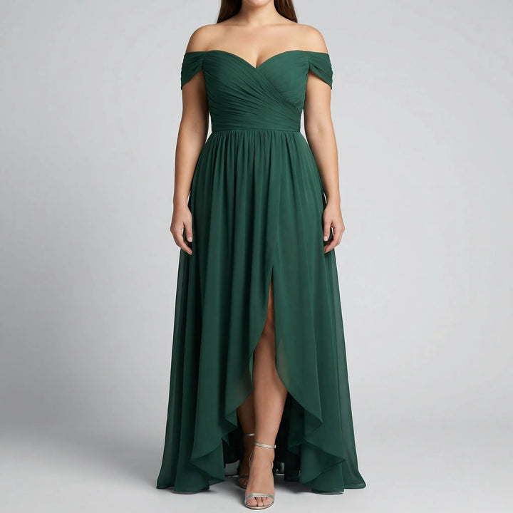 Women’s Formal Dress with Off Shoulder & Side Slit | Maxi