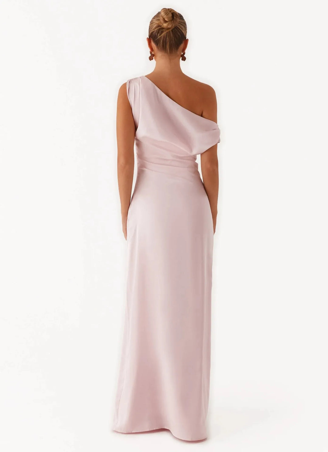 Women's Formal Dress with One-Shoulder Drape | Maxi