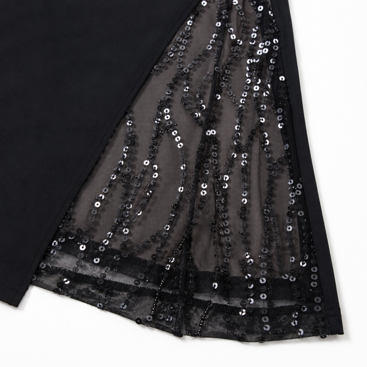 Women's Formal Dress with Sequin Slit | Ruched