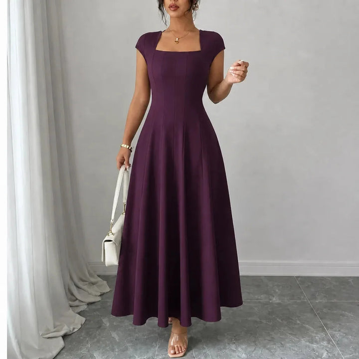 Women's Formal Dress with Square Neck | A-Line