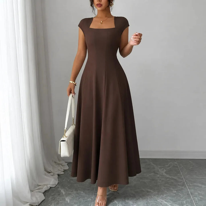 Women's Formal Dress with Square Neck | A-Line
