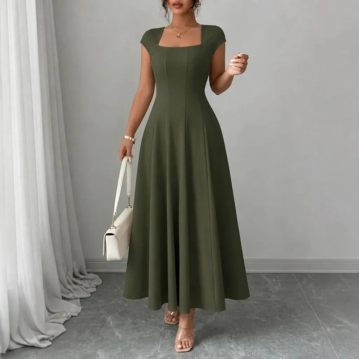 Women's Formal Dress with Square Neck | A-Line