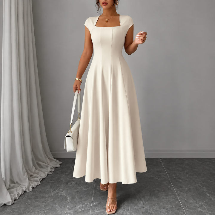 Women's Formal Dress with Square Neck | A-Line