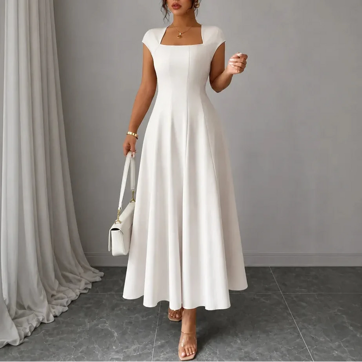 Women's Formal Dress with Square Neck | A-Line