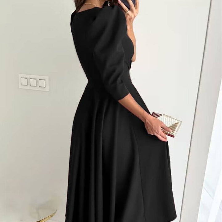 Women's Formal Dress with V Neck | Midi
