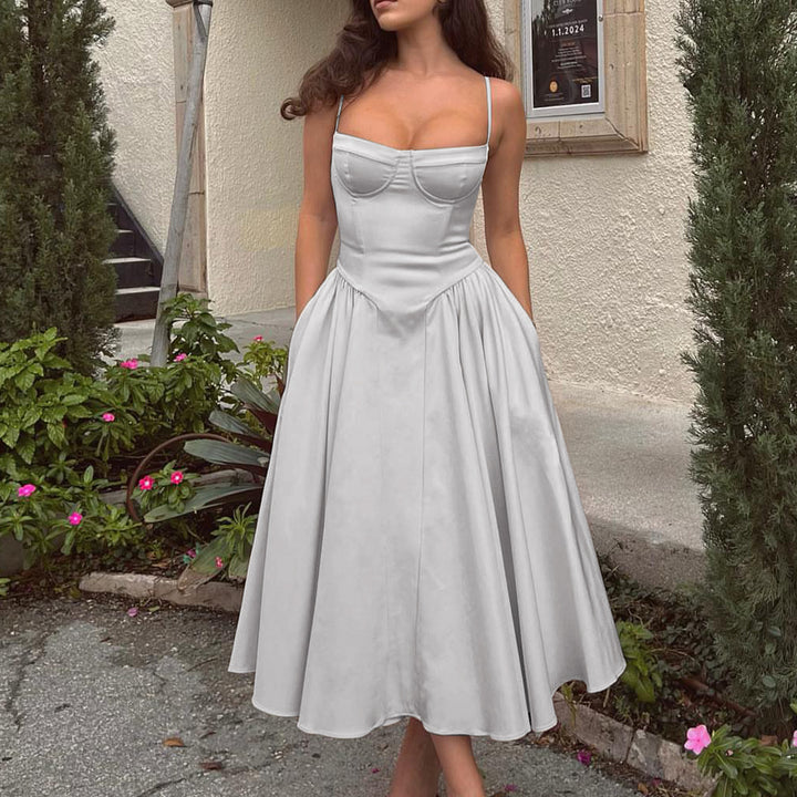 Women's Formal Sundress with Corset Bodice | Midi