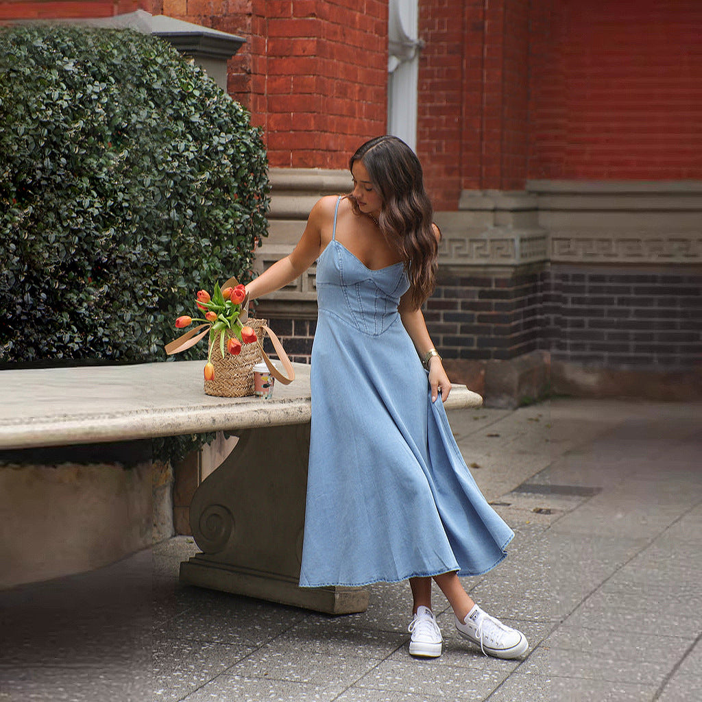 Women's Formal Sundress with Smocked Back | Midi