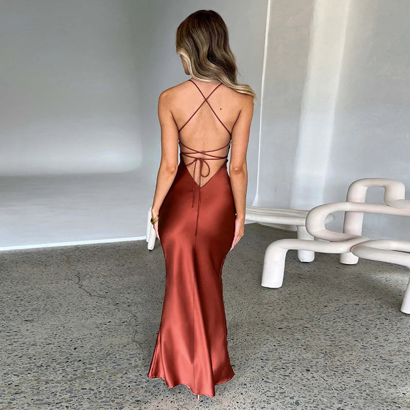 Women's Graduation Dress Slip with Open Back | Cocktail