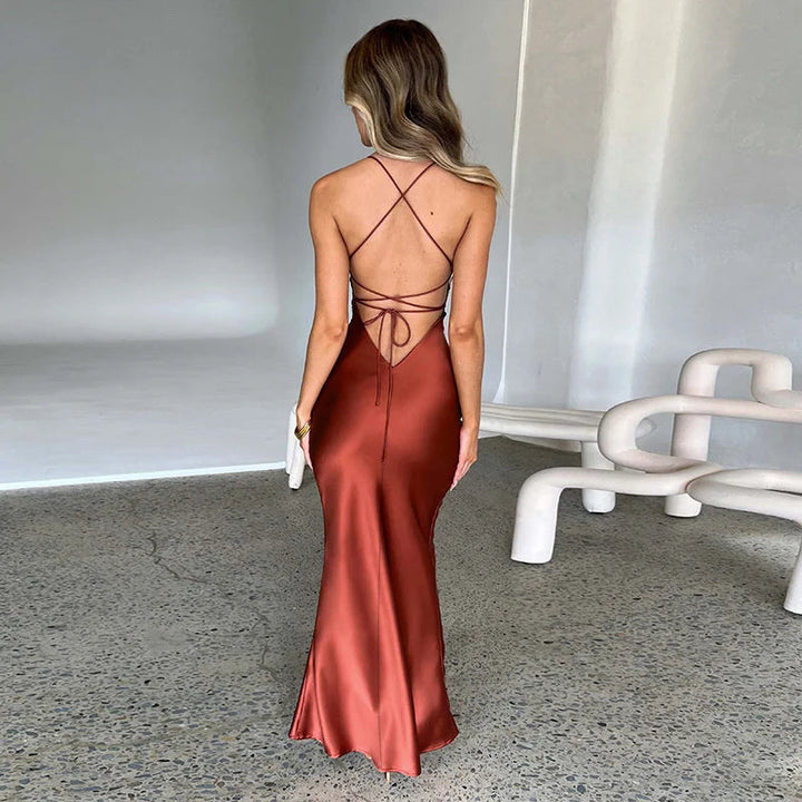 Women's Graduation Dress Slip with Open Back | Cocktail