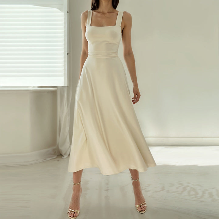 Women's Graduation Dress Square Neck | A-Line Midi