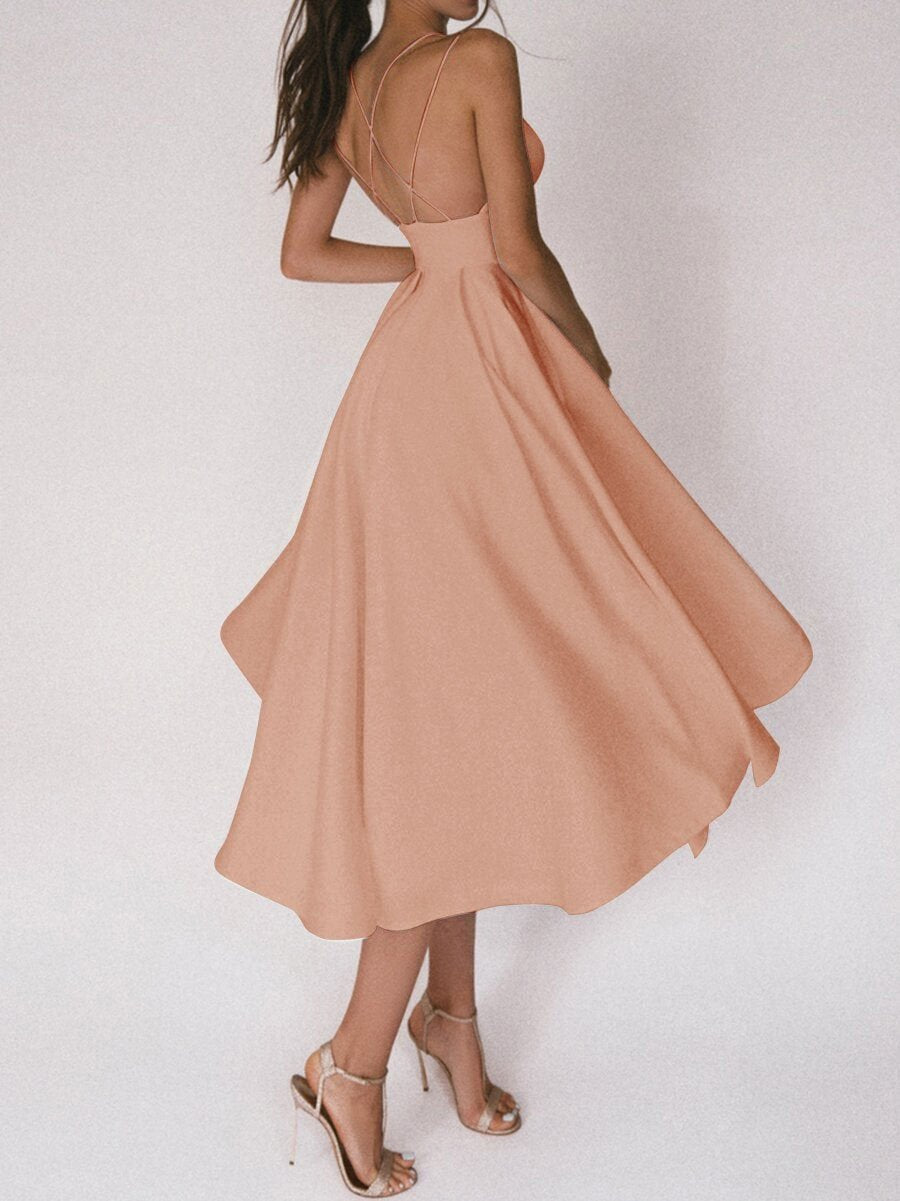 Women's Graduation Dress Sweetheart Neck | Full Skirt Midi