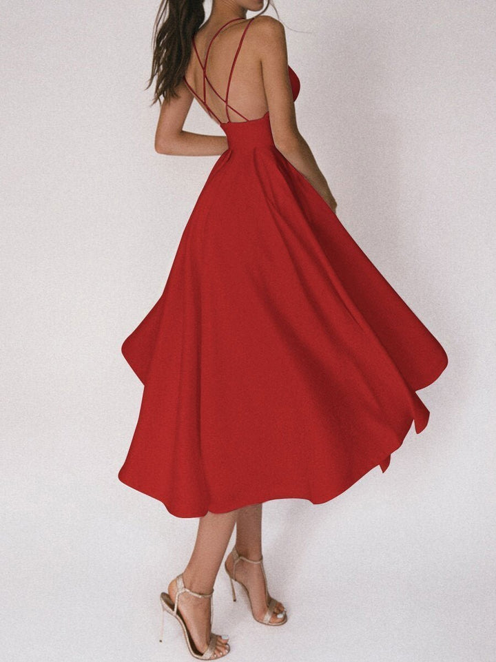 Women's Graduation Dress Sweetheart Neck | Full Skirt Midi