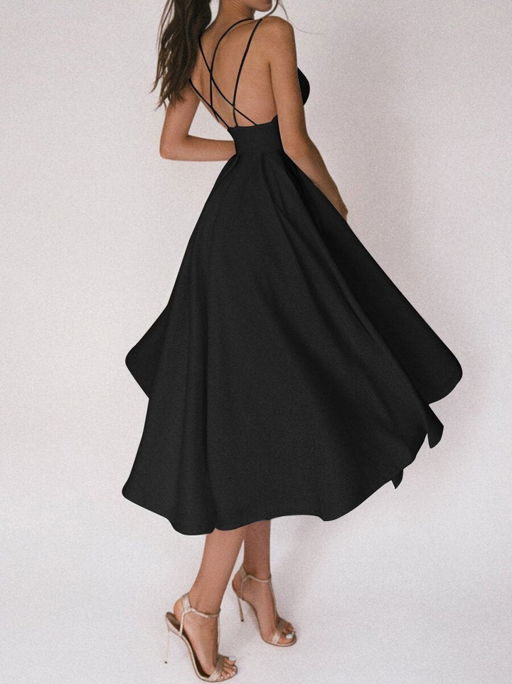 Women's Graduation Dress Sweetheart Neck | Full Skirt Midi