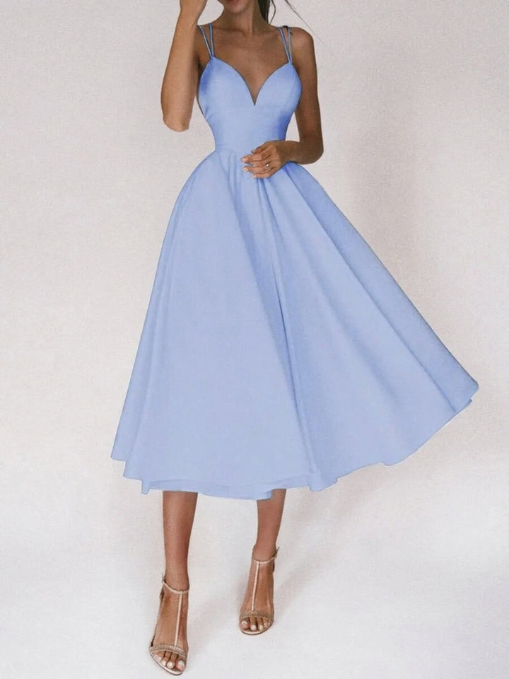 Women's Graduation Dress Sweetheart Neck | Full Skirt Midi