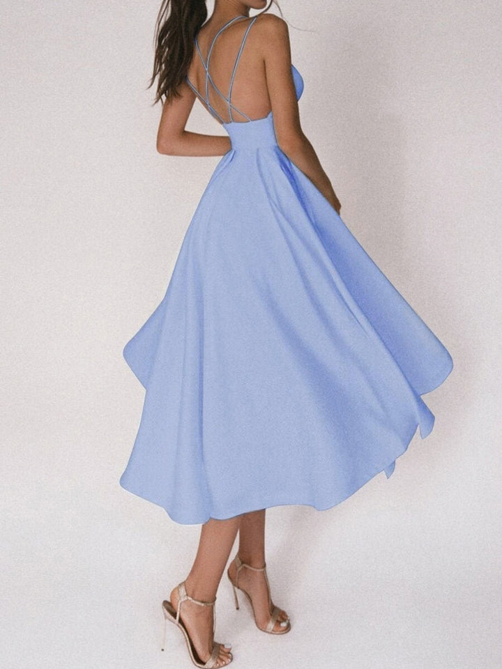 Women's Graduation Dress Sweetheart Neck | Full Skirt Midi