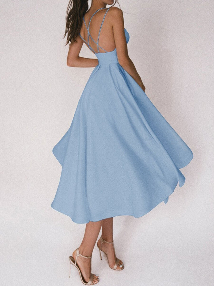Women's Graduation Dress Sweetheart Neck | Full Skirt Midi