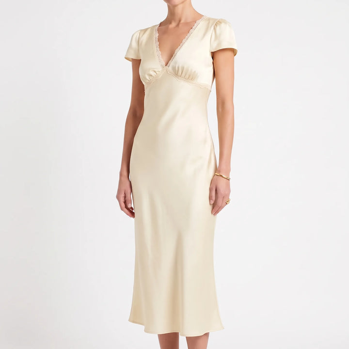 Women's Graduation Dress V-Neck | Slip Midi