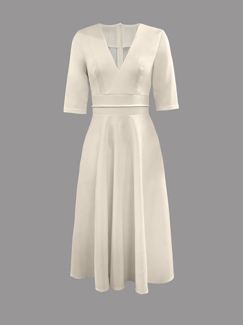 Women's Graduation Dress with Full Skirt | Midi
