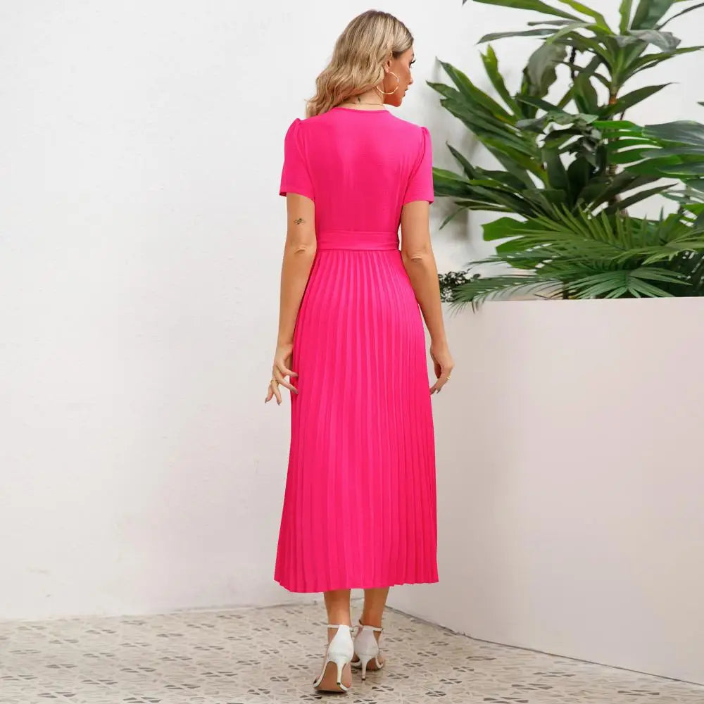 Women's Graduation Dress Wrap V-Neck | Midi