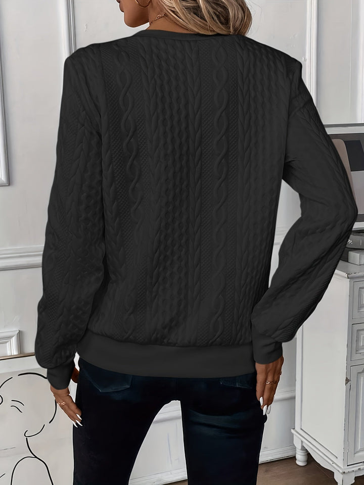 Women's Half-Zip Jumper with Ring Pull | Ribbed Hem