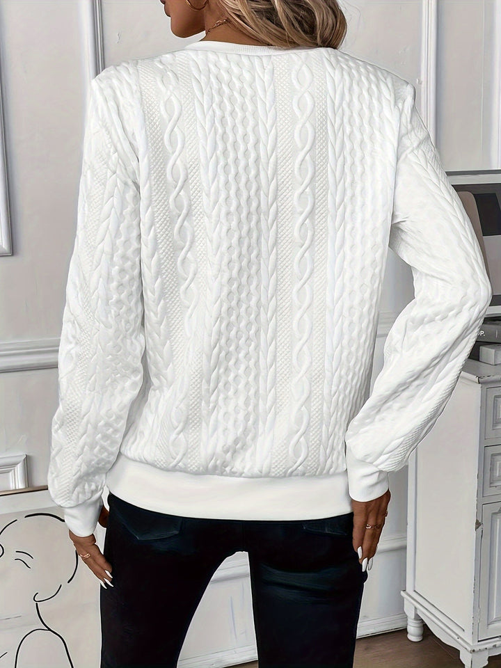 Women's Half-Zip Jumper with Ring Pull | Ribbed Hem